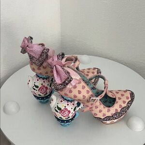 Irregular Choice Shoes Pink Heart Alice in Wonderland Shoes European size 42